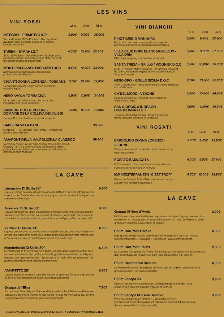 Menu_La Villa Brasserie Italienne Roanne Riorges_Roanne_image_2