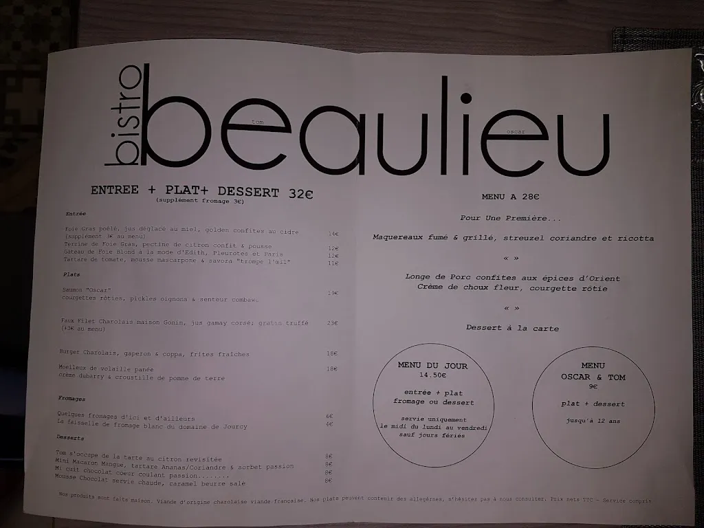 Menu_le Bistro de Beaulieu_Riorges_image_2