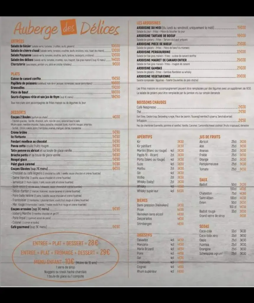 Menü_Auberge des délices_Roanne_Bild_2