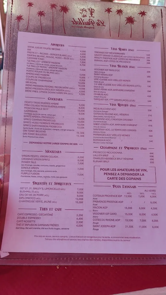Menu_La Paillote_Rochetaillée-sur-Saône_image_1