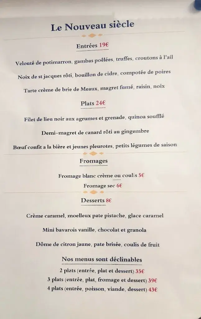Menu_Le Nouveau Siècle_Saint-André-d'Apchon_immagine_1