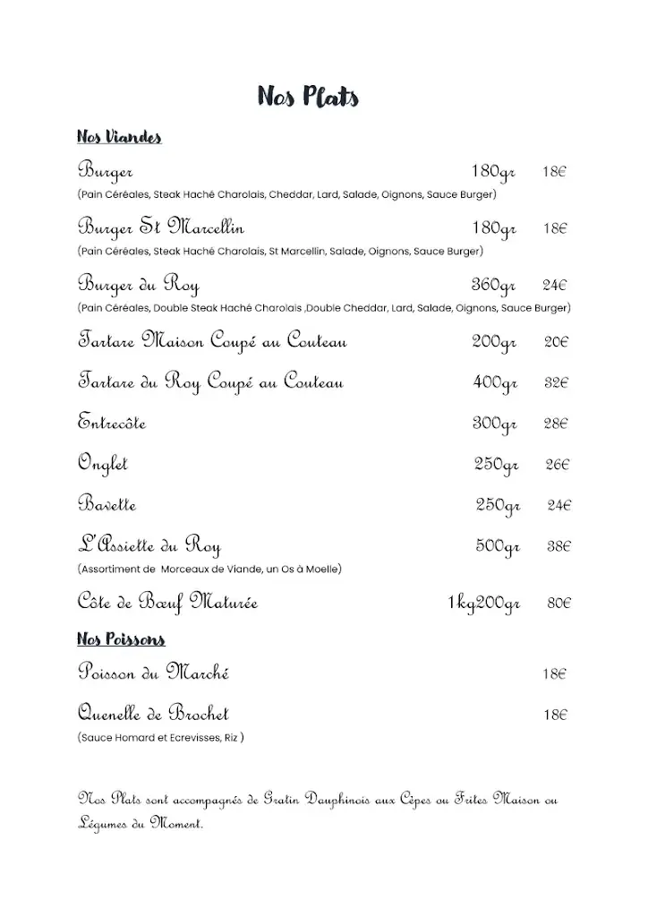 Menu_L’Assiette du Roy Restaurant Steak House_Rillieux-la-Pape_image_1