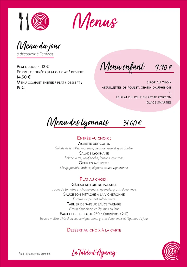Menu_La Table d'Agamy_Sain-Bel_image_3