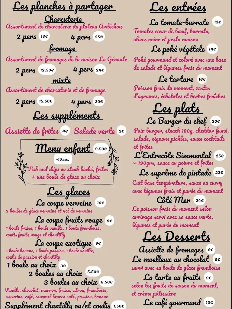 Menu_La table des frangins Ruoms_Ruoms_image_2