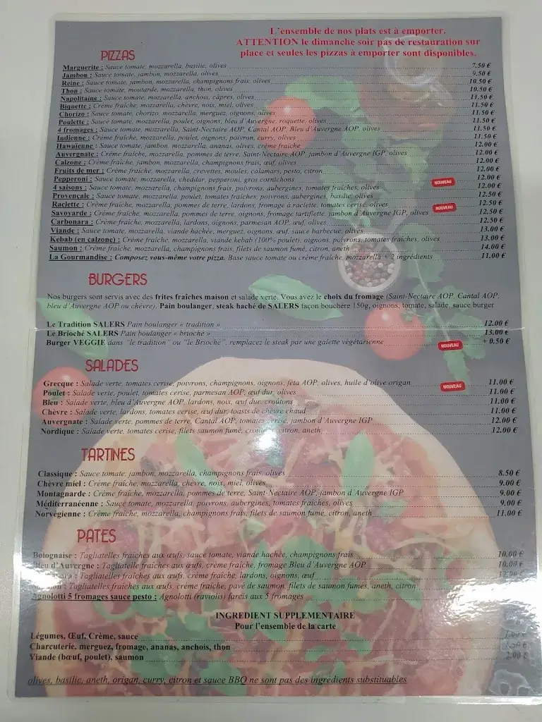 Menu_Les Gourmands Disent_Saint-Amant-Tallende_immagine_1