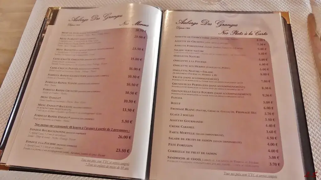 Menu_Auberge des Granges - Chalmazel_Chalmazel-Jeansagnière_image_2