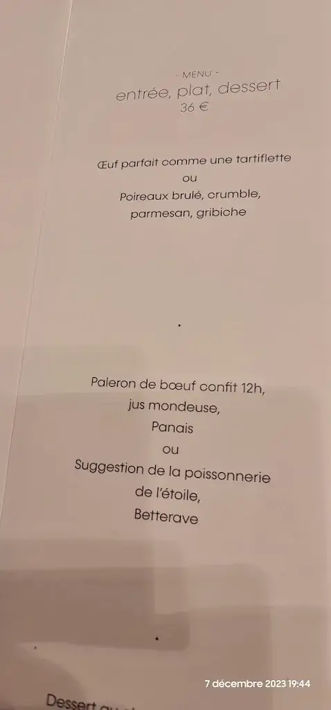 Menu_Brasserie L'escoubille_Saint-Alban-Leysse_immagine_4