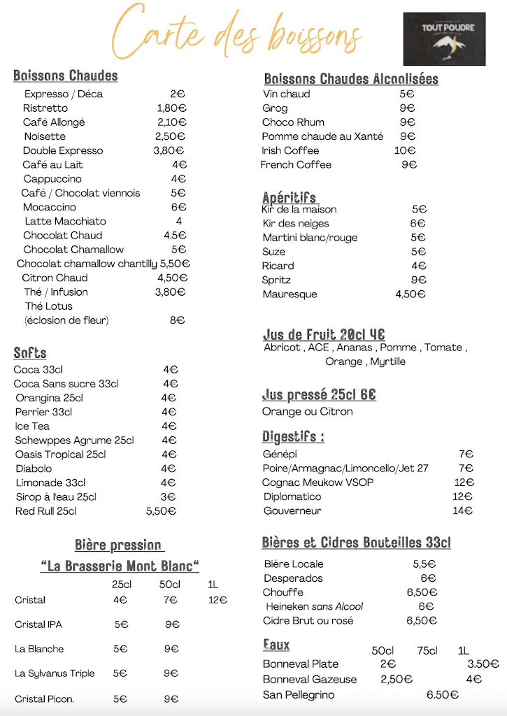 Menu_Tout Poudre Cantine Locale - Bar Restaurant d'altitude_Montvalezan_image_2