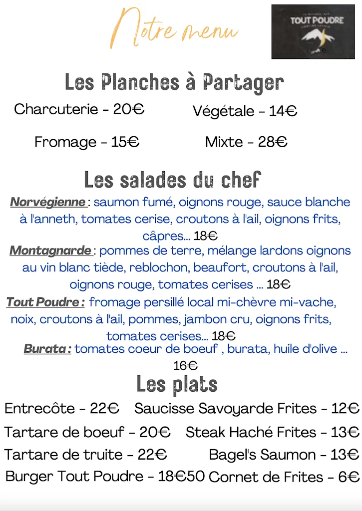Menu_Tout Poudre Cantine Locale - Bar Restaurant d'altitude_Montvalezan_image_4