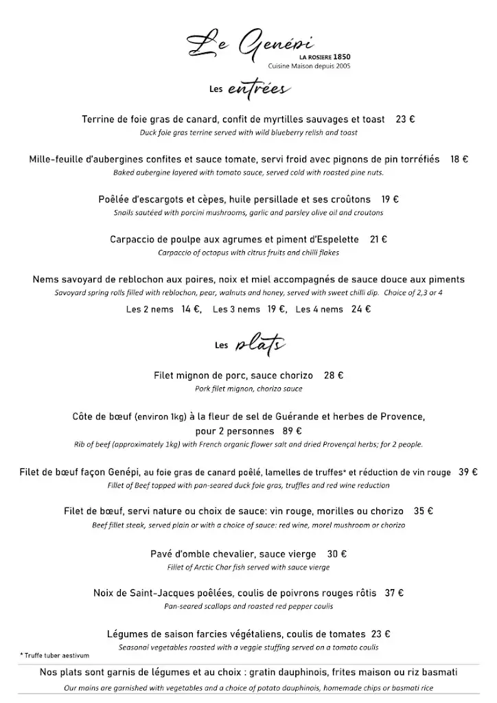 Menu_Le Genépi_Montvalezan_imagen_1