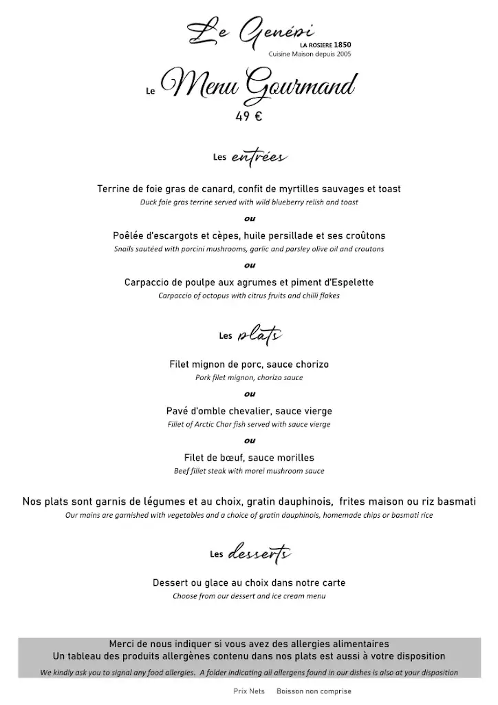 Menu_Le Genépi_Montvalezan_imagen_3