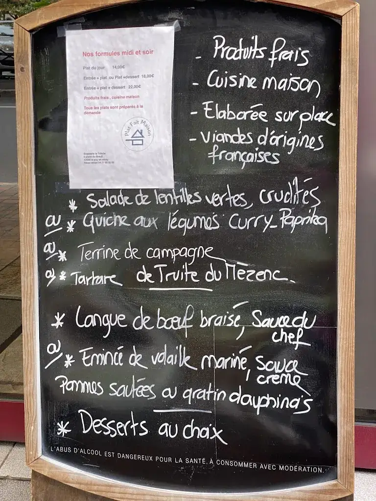 Menu_Brasserie la trifolle_Puy-en-Velay_immagine_1