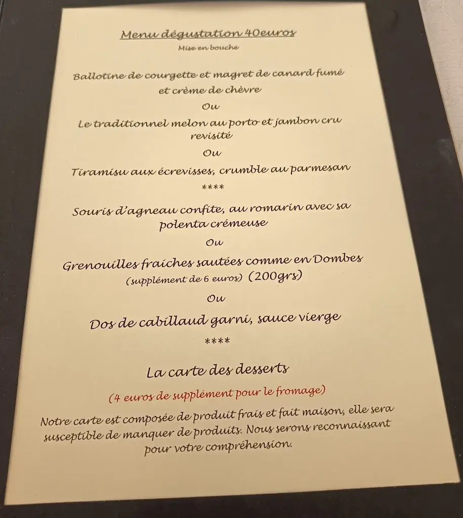 Menu_Restaurant des Dombes_Saint-André-le-Bouchoux_immagine_2