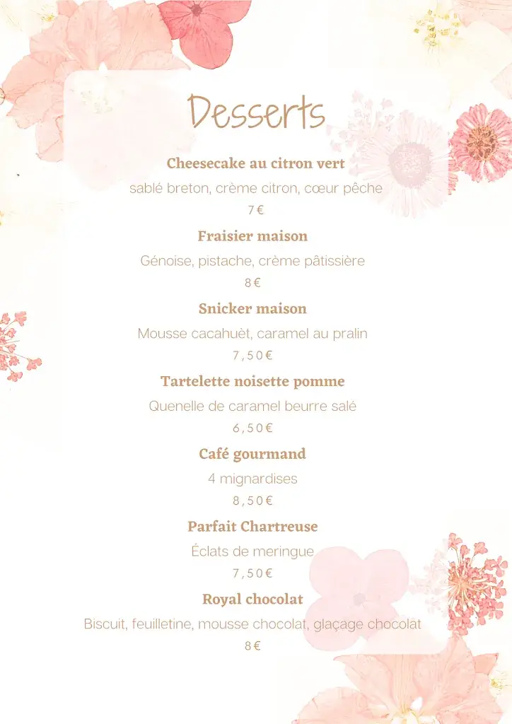 Menü_Restaurant L'auberge refleurie_Saint-Étienne-de-Crossey_Bild_1