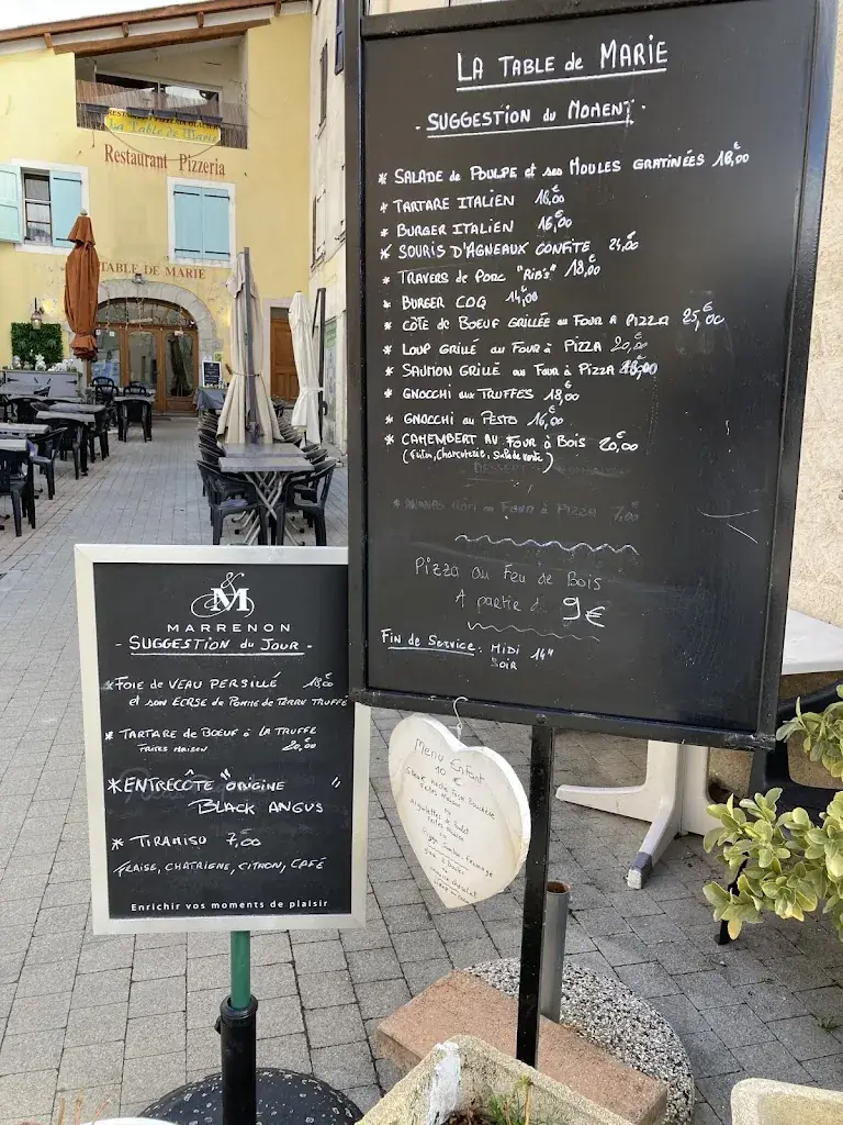 Menu_La Table de Marie_Saint-André-les-Alpes_image_1