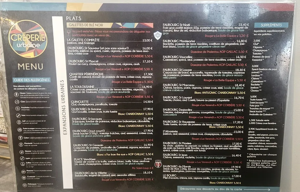 Menu_Crêperie Urbaine - Revel_Revel_image_2