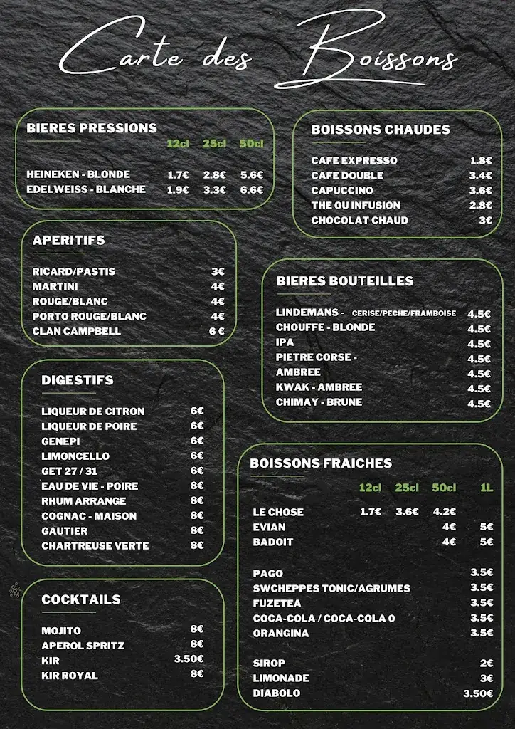 Menu_Golf et brasserie de St-Clair_Saint-Clair_image_1
