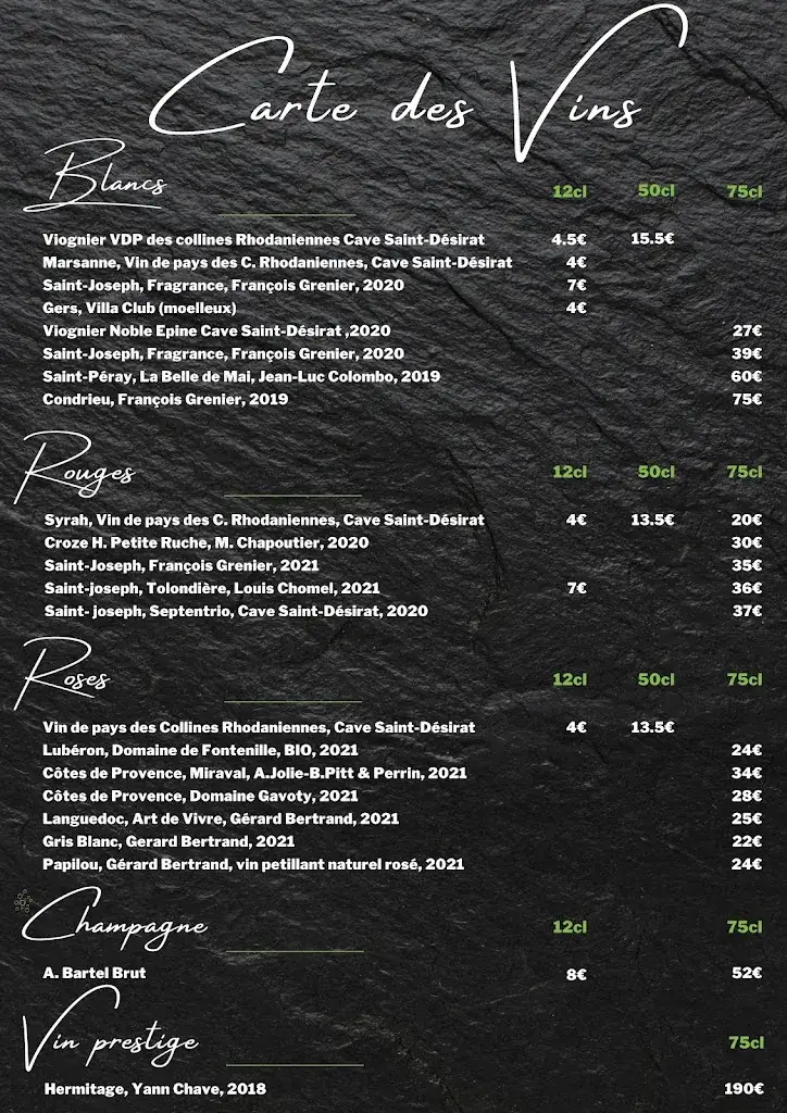 Menu_Golf et brasserie de St-Clair_Saint-Clair_image_3
