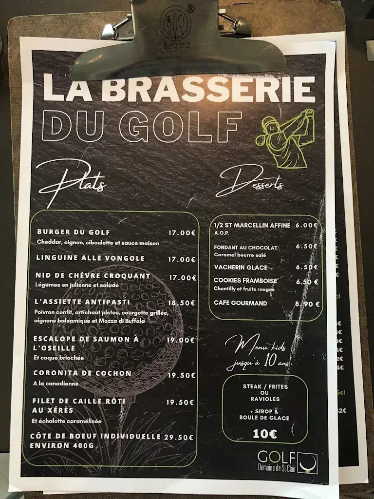 Menu_Golf et brasserie de St-Clair_Saint-Clair_image_4