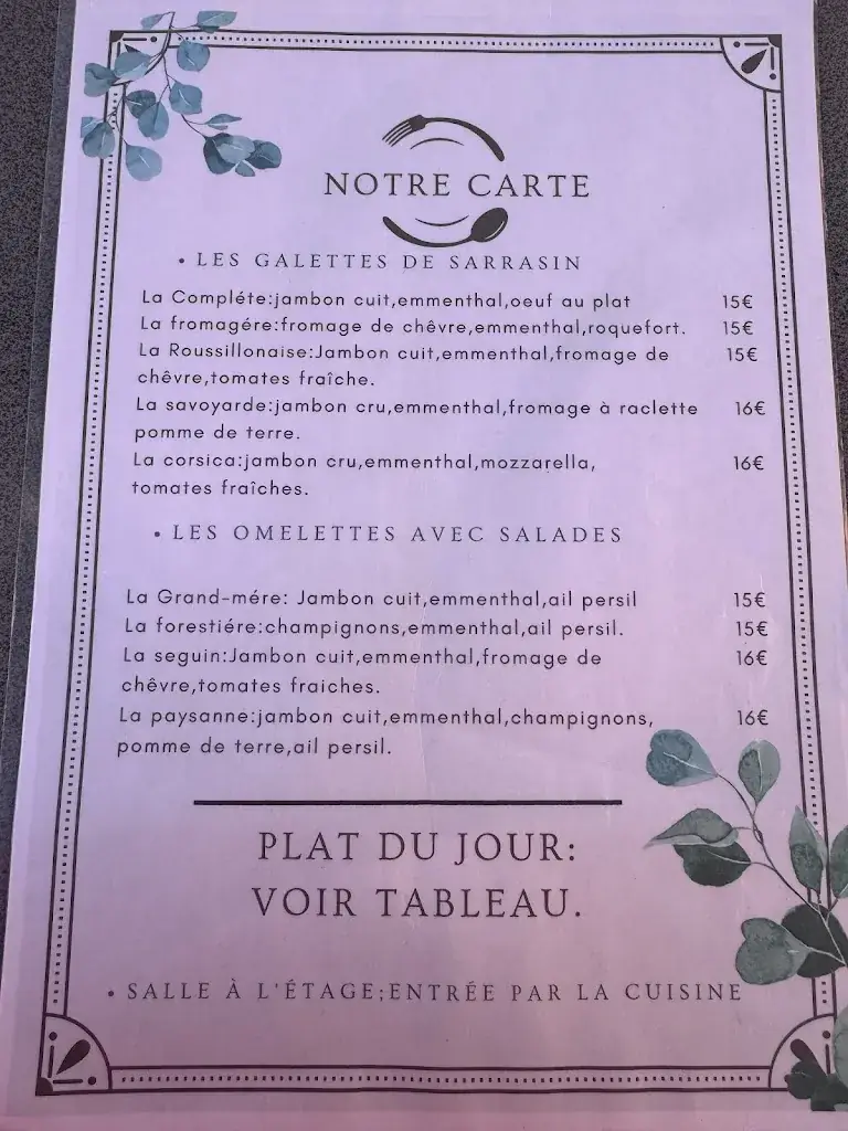 Menu_Restaurant La Treille_Roussillon_immagine_1
