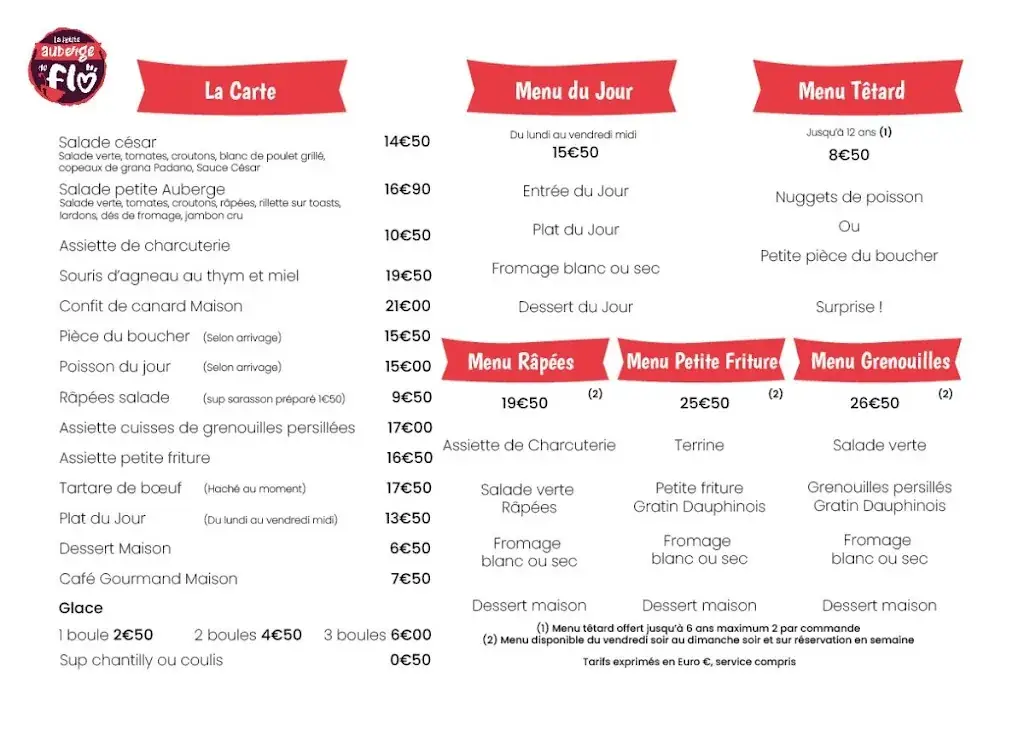 Menü_La Petite Auberge de Flo_Saint-Bonnet-les-Oules_Bild_1