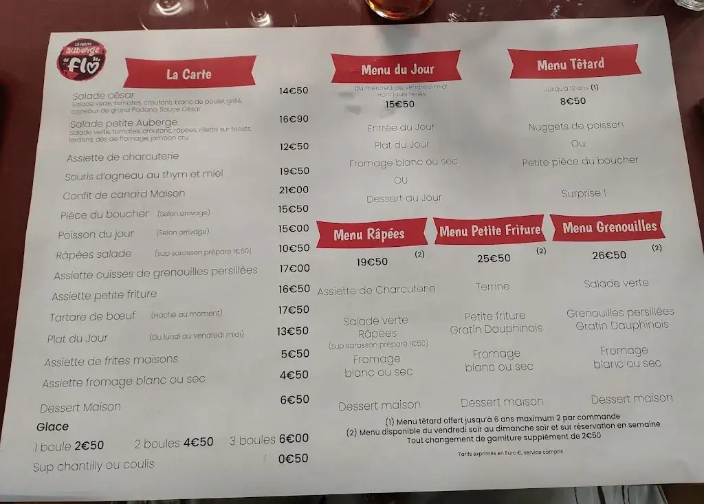 Menü_La Petite Auberge de Flo_Saint-Bonnet-les-Oules_Bild_2