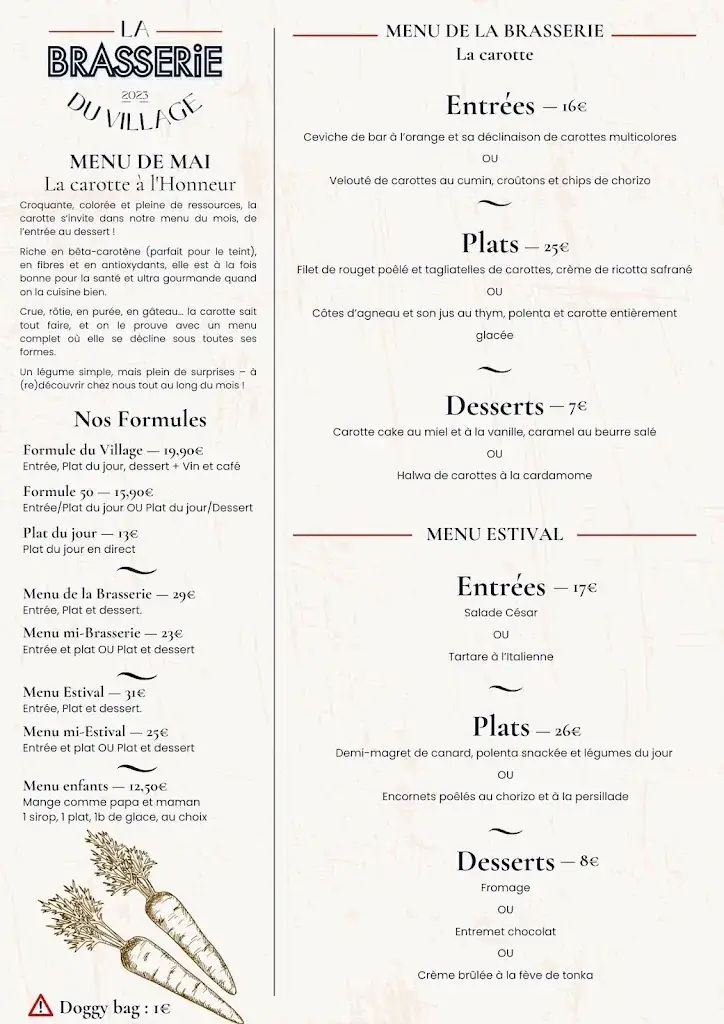 Menu_Restaurant La Brasserie du Village_Davézieux_immagine_2