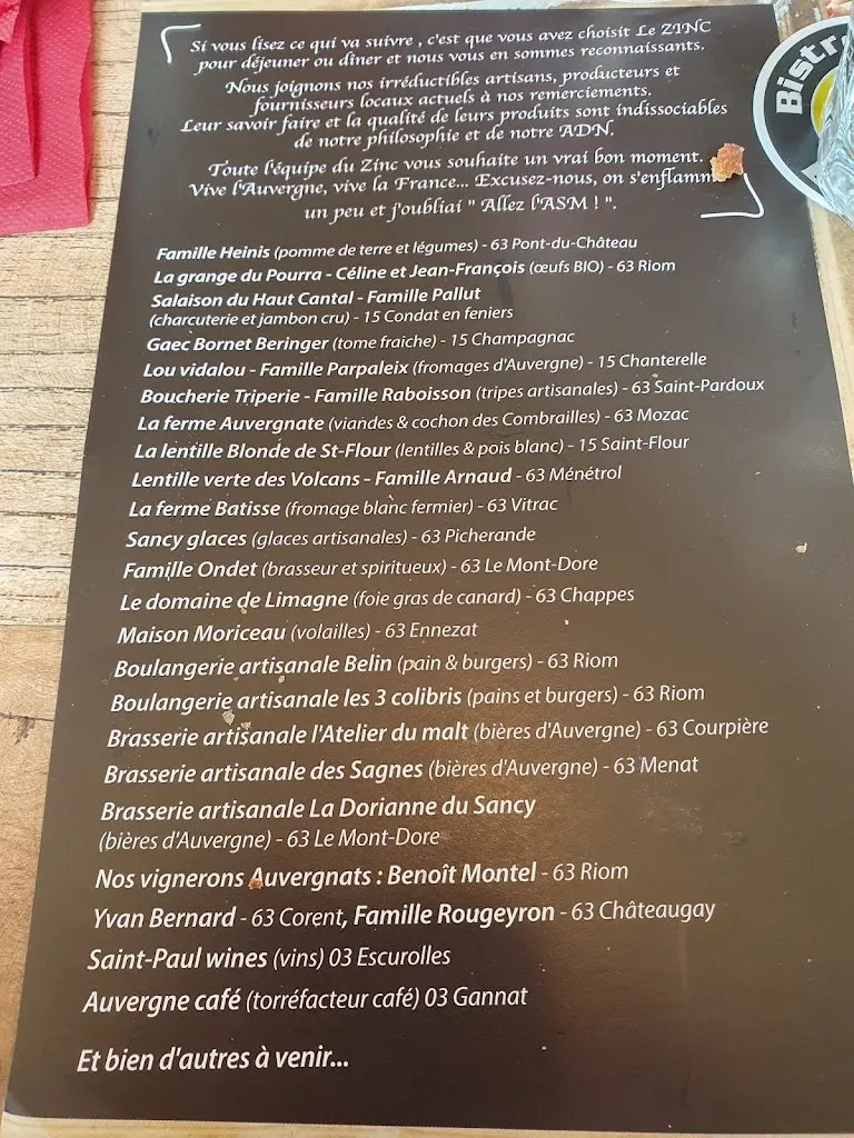 Menu_Le zinc riom_Riom_image_4