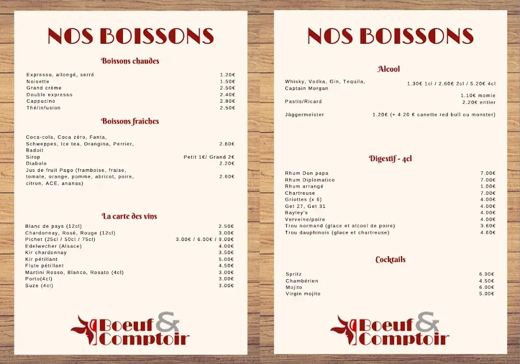 Menu_Bœuf et comptoir de saint chef_Saint-Chef_image_1