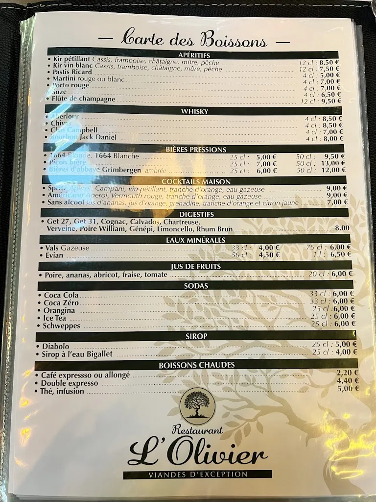 Menu_L'Olivier Saint-Clair_Saint-Clair_image_1