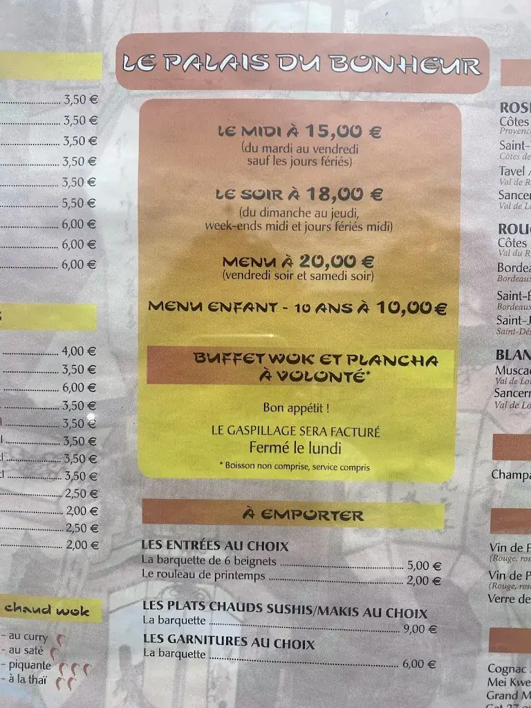 Menu_Le Palais Du Bonheur_Davézieux_image_1