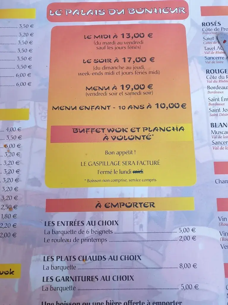 Menu_Le Palais Du Bonheur_Davézieux_image_4