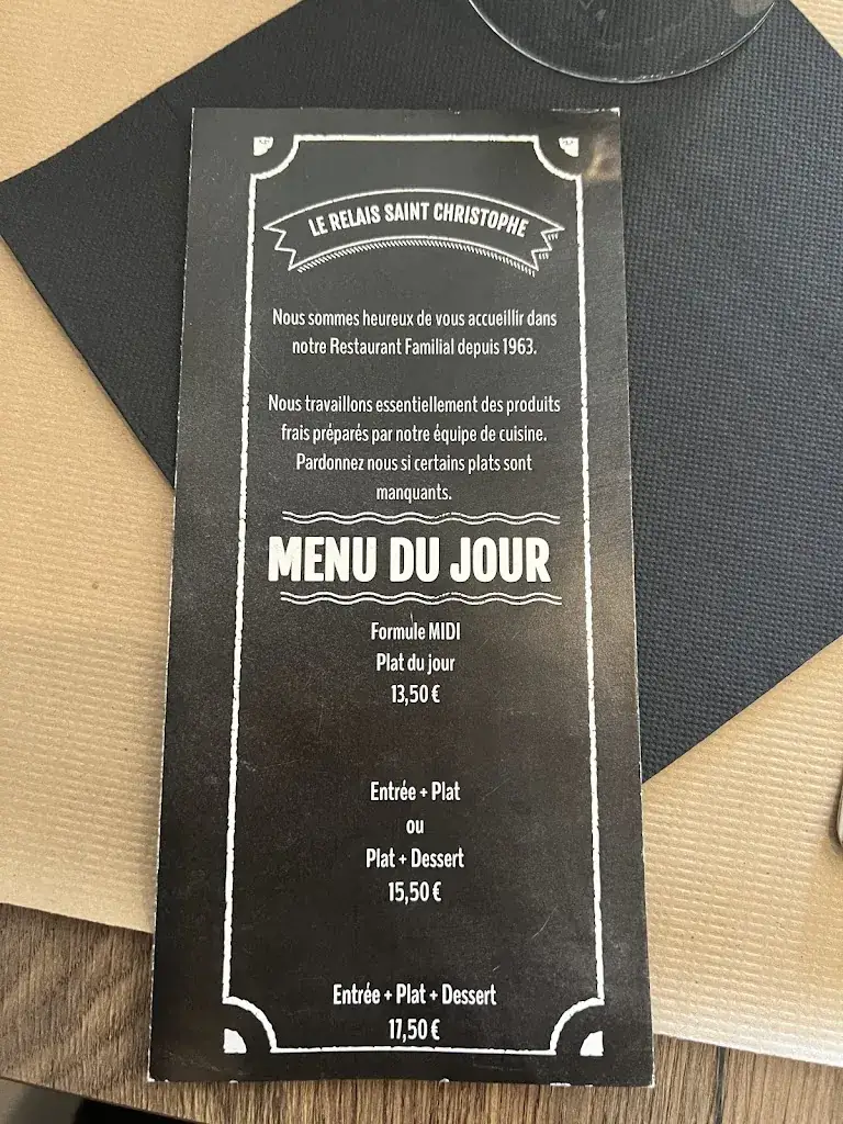 Menu_Restaurant Relais Saint Christophe_Saint-Bonnet-de-Mure_image_2