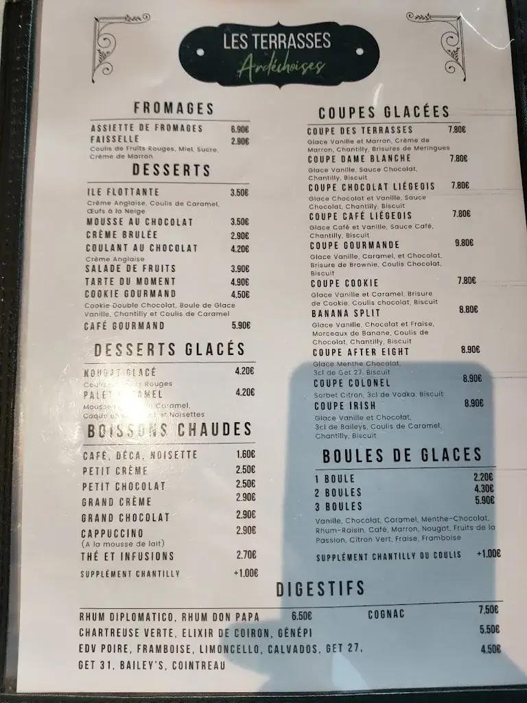 Menu_Brasserie Les Terrasses Ardéchoises_Saint-Étienne-de-Fontbellon_image_2