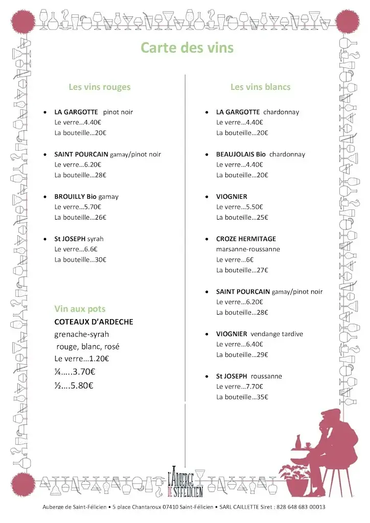 Menu_Auberge de Saint Félicien_Saint-Félicien_image_3