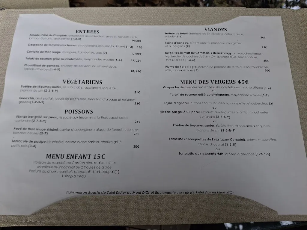 Menu_Le Comptoir de St Cyr_Saint-Cyr-au-Mont-d'Or_image_1