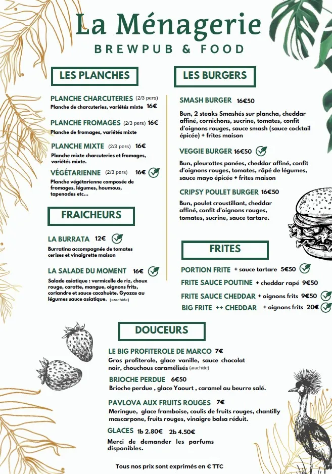 Menu_La Ménagerie - Bière artisanale & Burger maison_Saint-Cyr-l'École_image_2
