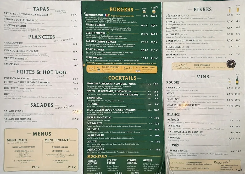 Menu_La Ménagerie - Bière artisanale & Burger maison_Saint-Cyr-l'École_image_3