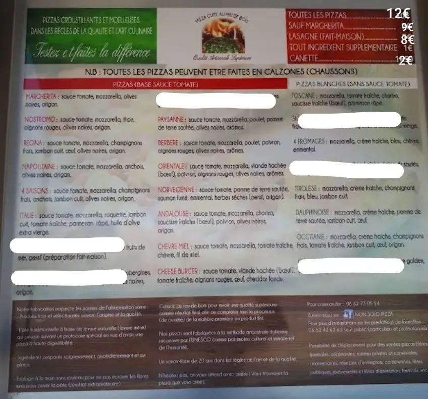 Menu_L'Art De La Pizza_Aulnat_image_1