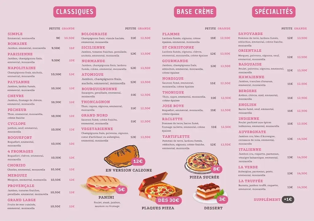 Menü_Restaurant Pizzeria - La Pizza Gourmande_Saint-Genest-Lerpt_Bild_1