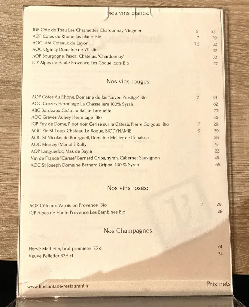 Menu_L'instantané_Clermont-Ferrand_image_3