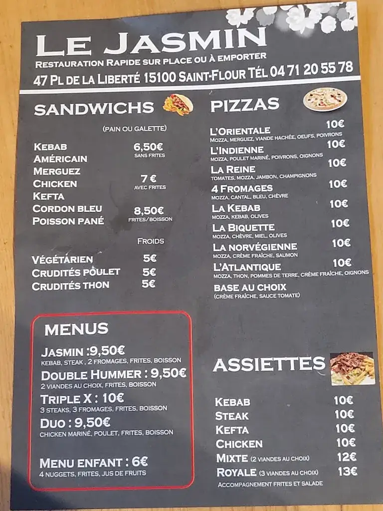 Menu_Restaurant Le Jasmin_Saint-Flour_image_2