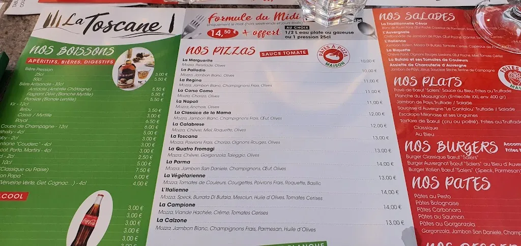 Menu_Pizzeria La Toscane_Saint-Flour_image_3
