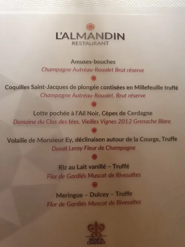 Menu_Restaurant L'Almandin_Saint-Cyprien_image_1