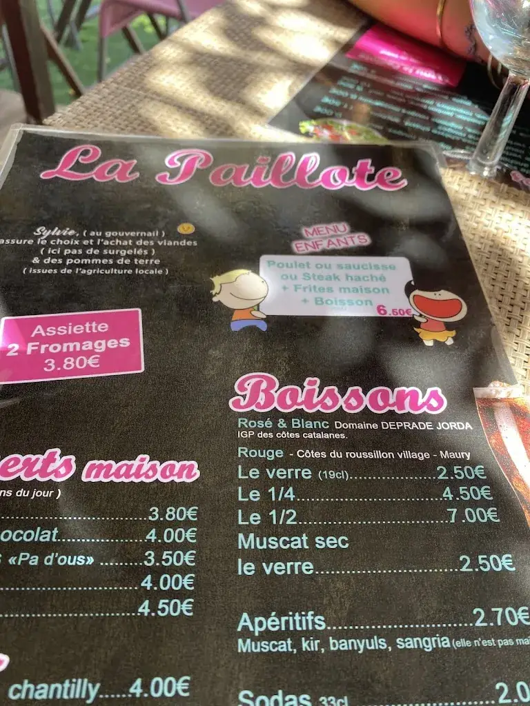 Menu_La Paillote_Saint-Cyprien_image_2