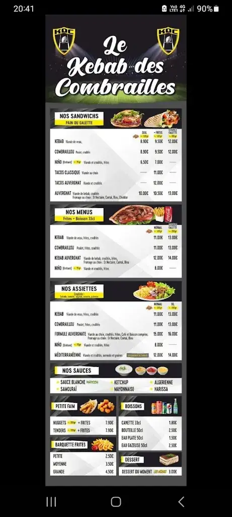 Menu_Le kebab des combrailles_Saint-Georges-de-Mons_image_1