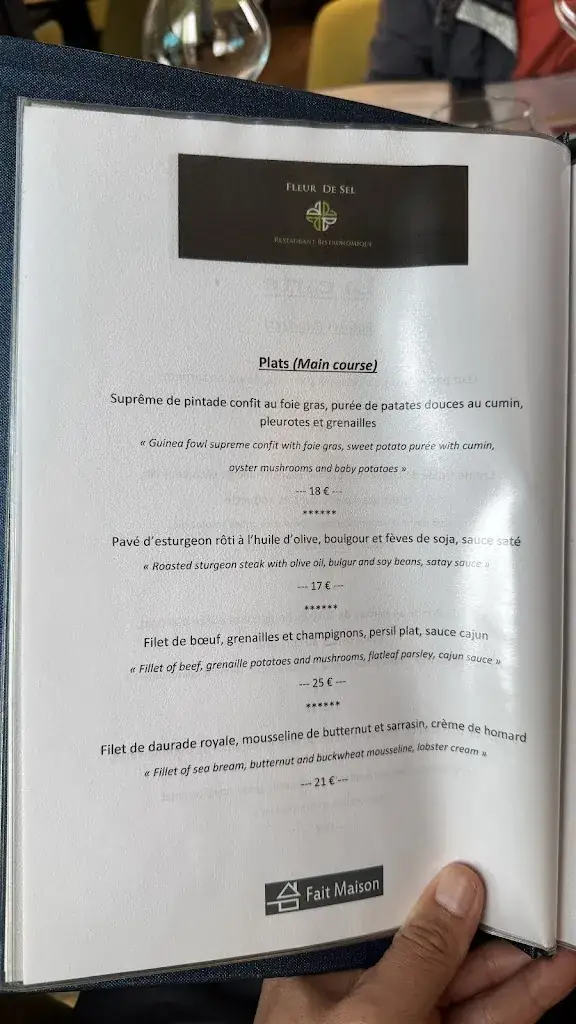 Menu_Restaurant Fleur de sel_Saint-Georges-sur-Cher_image_4