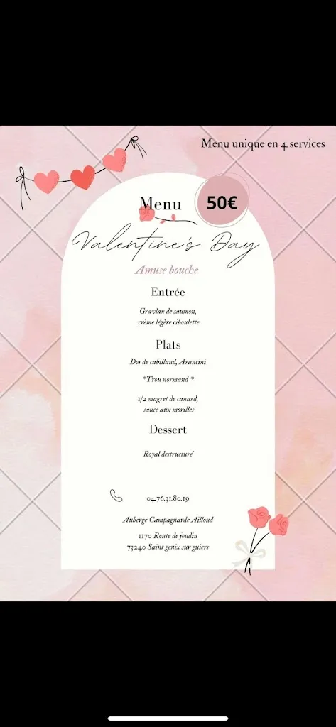 Menu_Auberge Ailloud_Saint-Genix-les-Villages_image_1