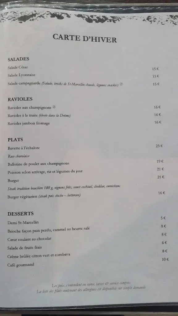 Menu_Brasserie Le Zeste_Saint-Fons_image_1