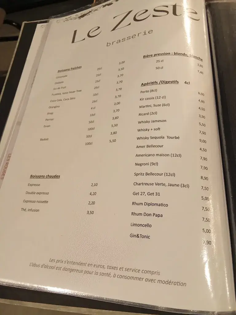 Menu_Brasserie Le Zeste_Saint-Fons_image_4